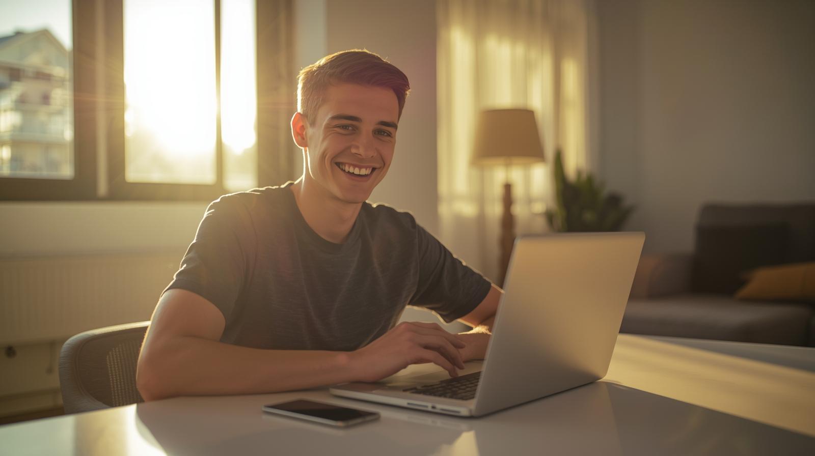 Focused bettor enjoying music while predicting precise football match outcome.